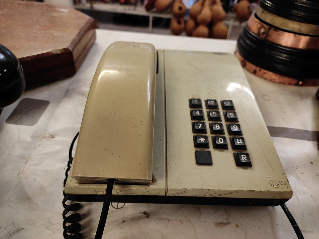 An old telephone